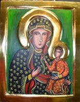 Nr.425.Matka  Bożą  Częstochowska-wym.40-32cm